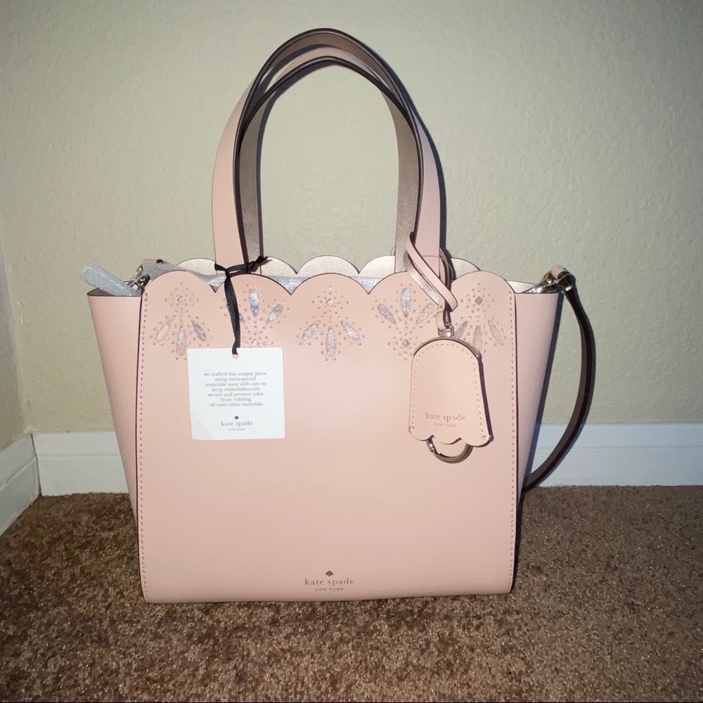 New Kate Spade Scalloped Magnolia Street Eyelet Purse